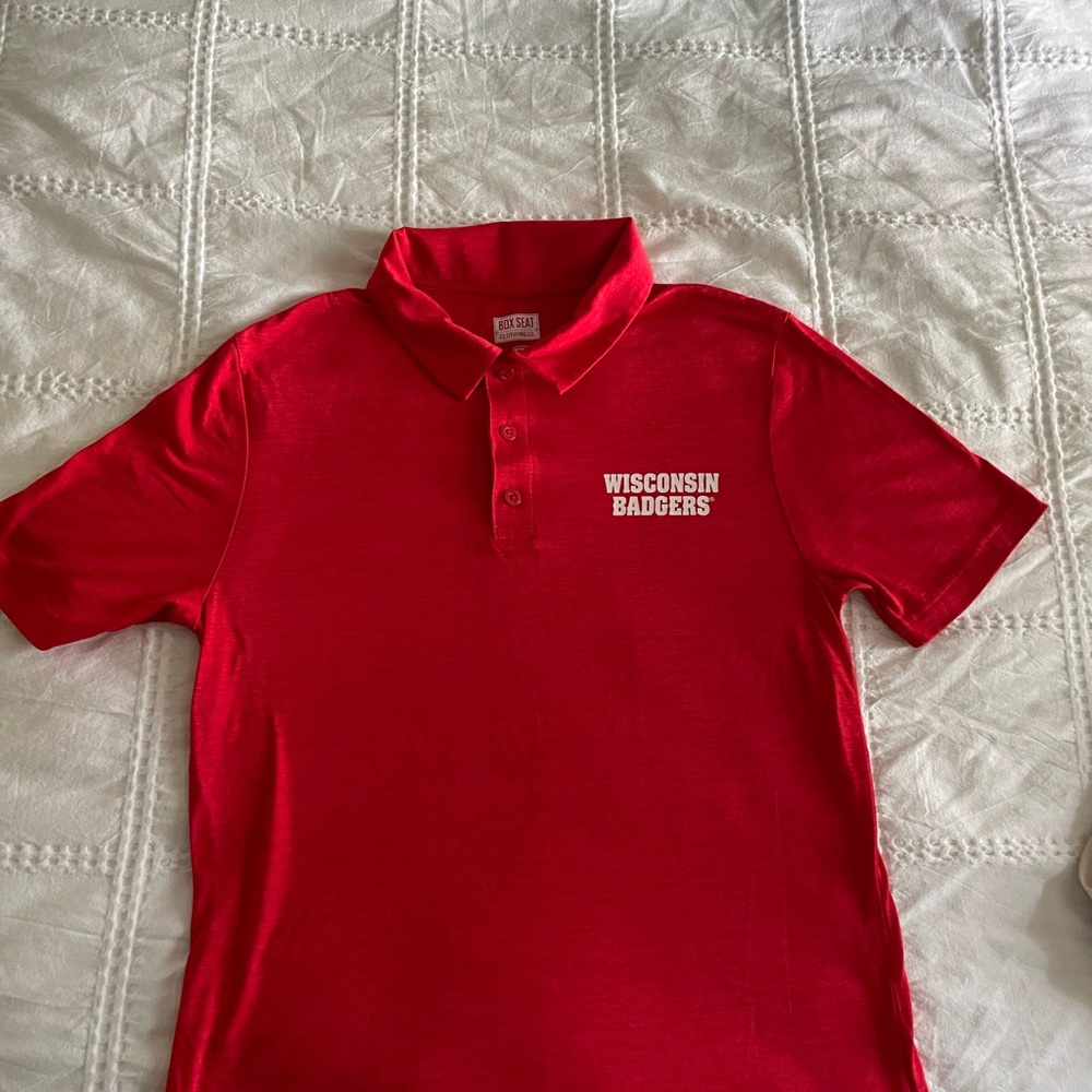 Wisconsin Badgers Red Polo Shirt- Men’s Medium